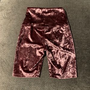 Shimmery biker shorts